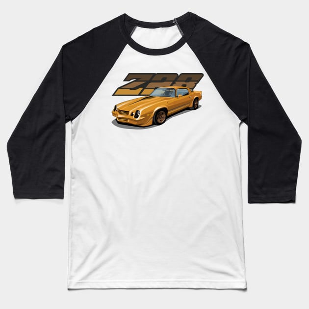 1981 Chevrolet Camaro Z28 in gold Baseball T-Shirt by candcretro